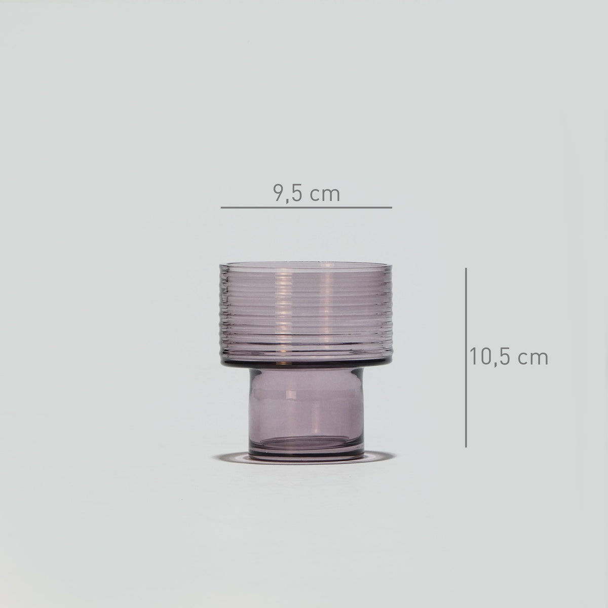 Conjunto de 2 Castiçais em vidro GLOW TOGETHER em Violeta Noite