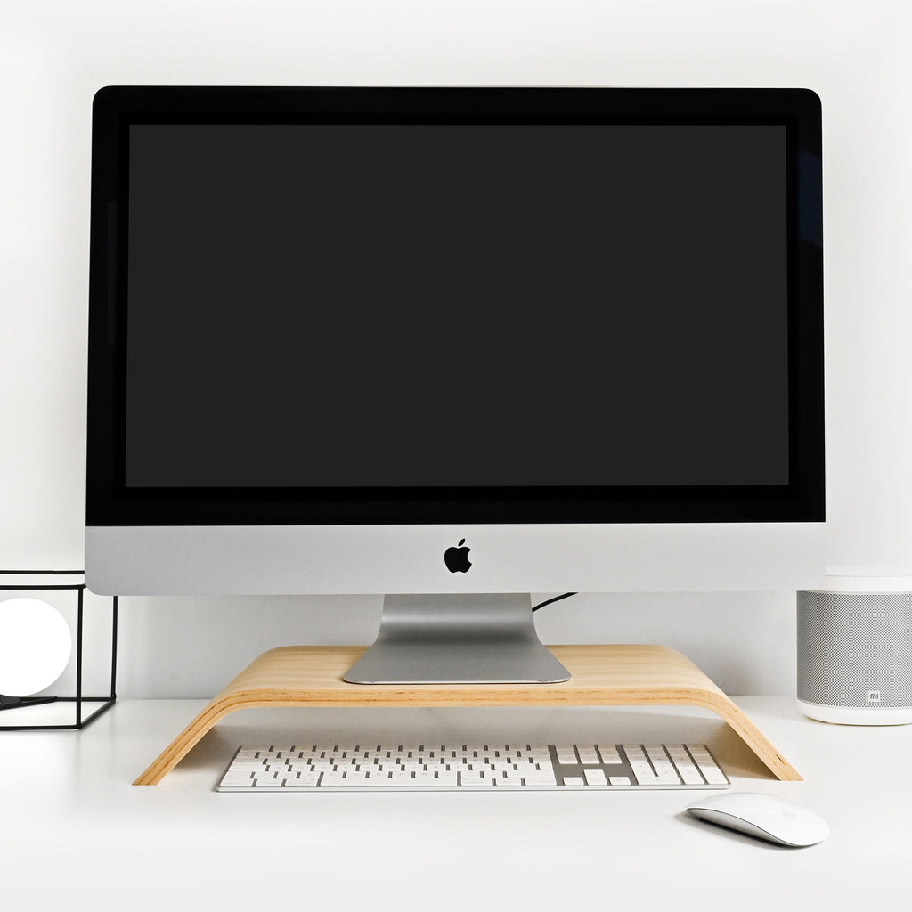 Wooden Computer Monitor Stand Riser for Desk, 6 Colors