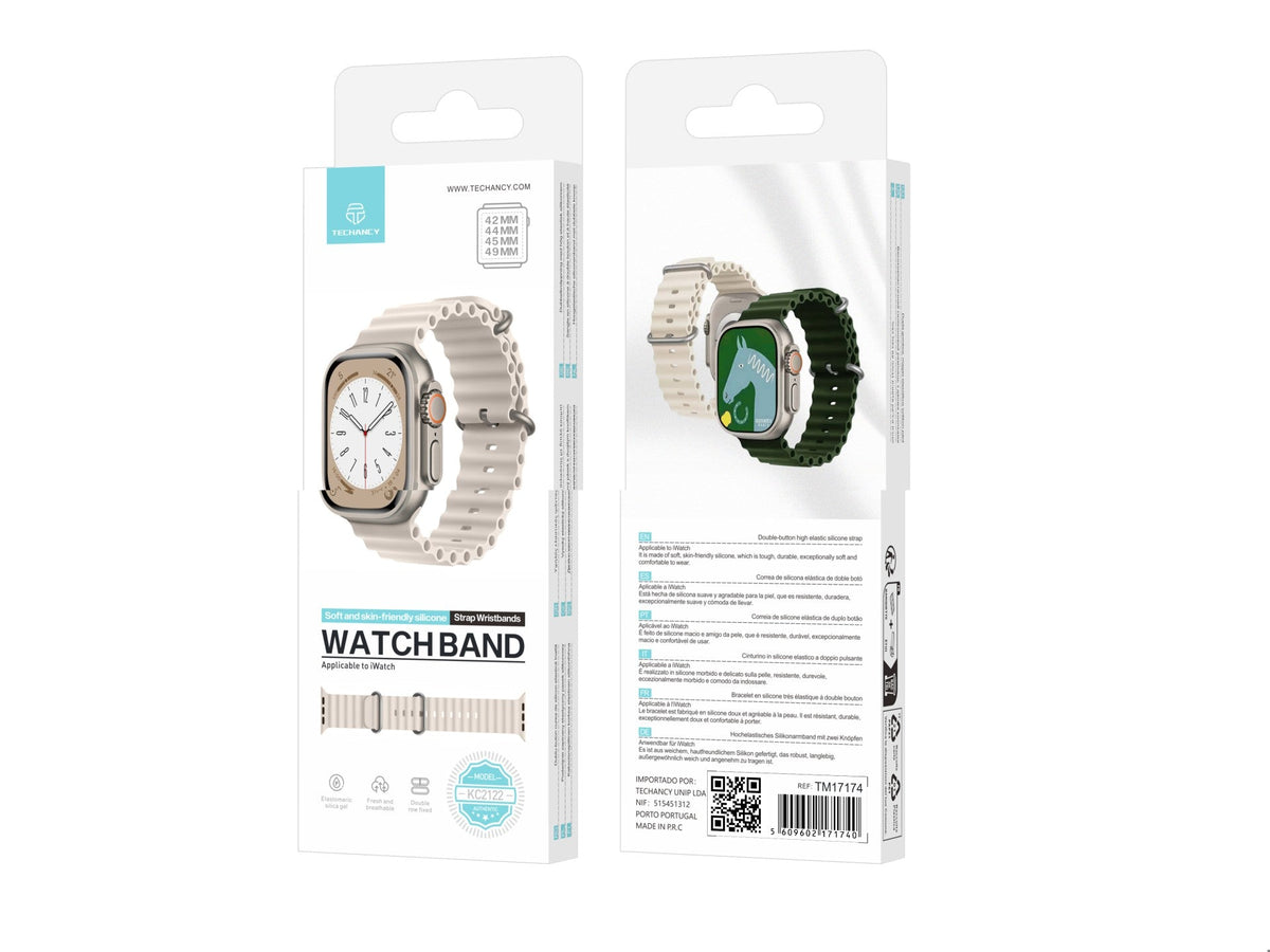 Techancy Bracelete De Silicone Branca