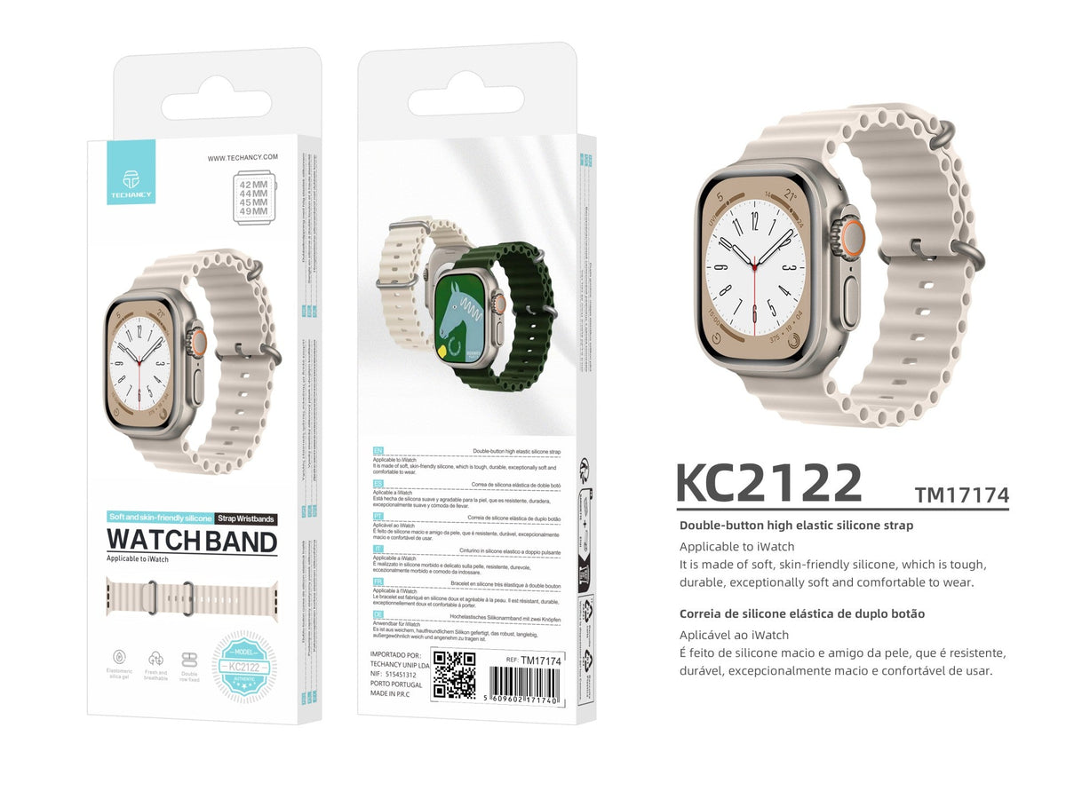 Techancy Bracelete De Silicone Branca