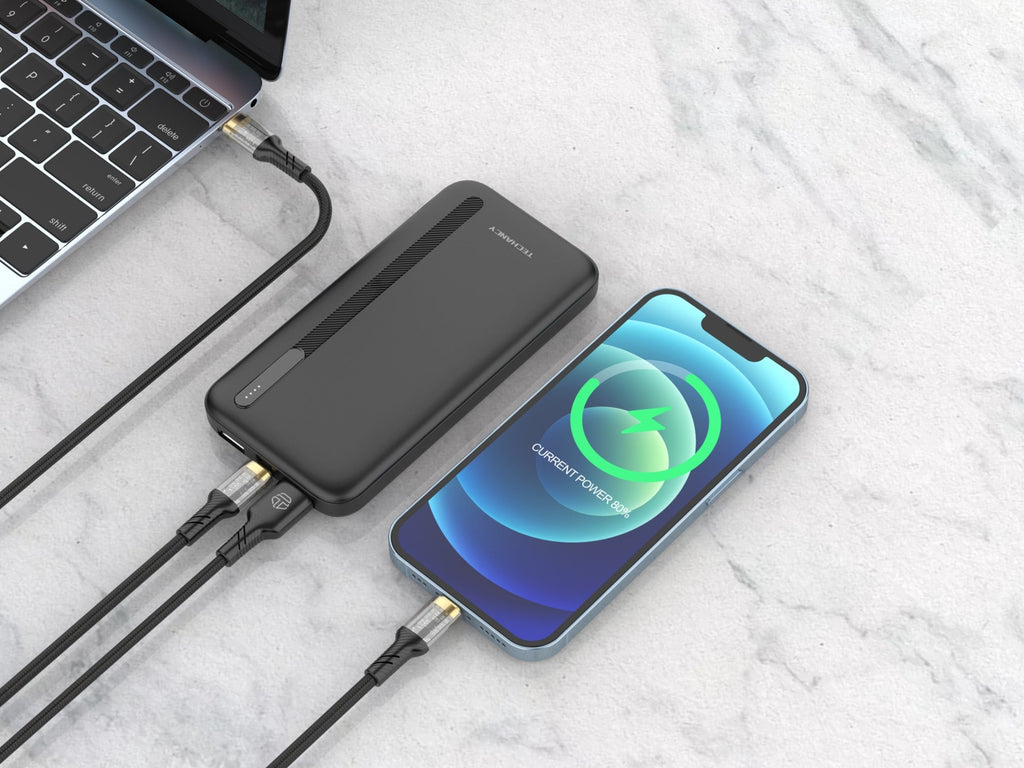 Techancy Power Bank 10000mah Preto
