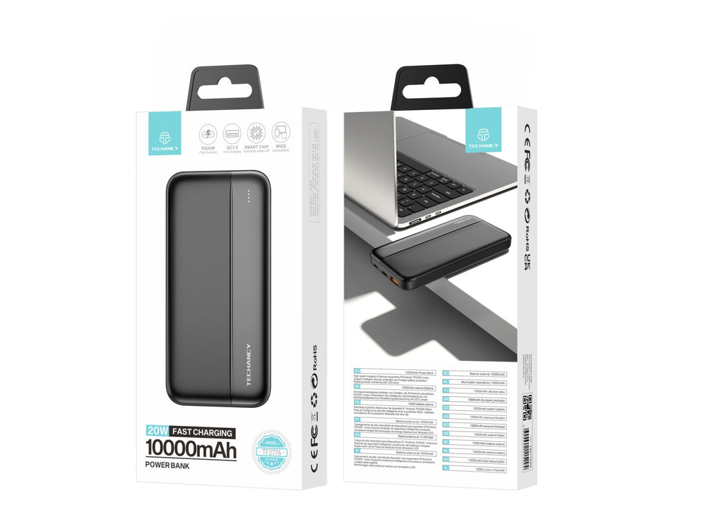 Techancy Power Bank 10000mah Preto