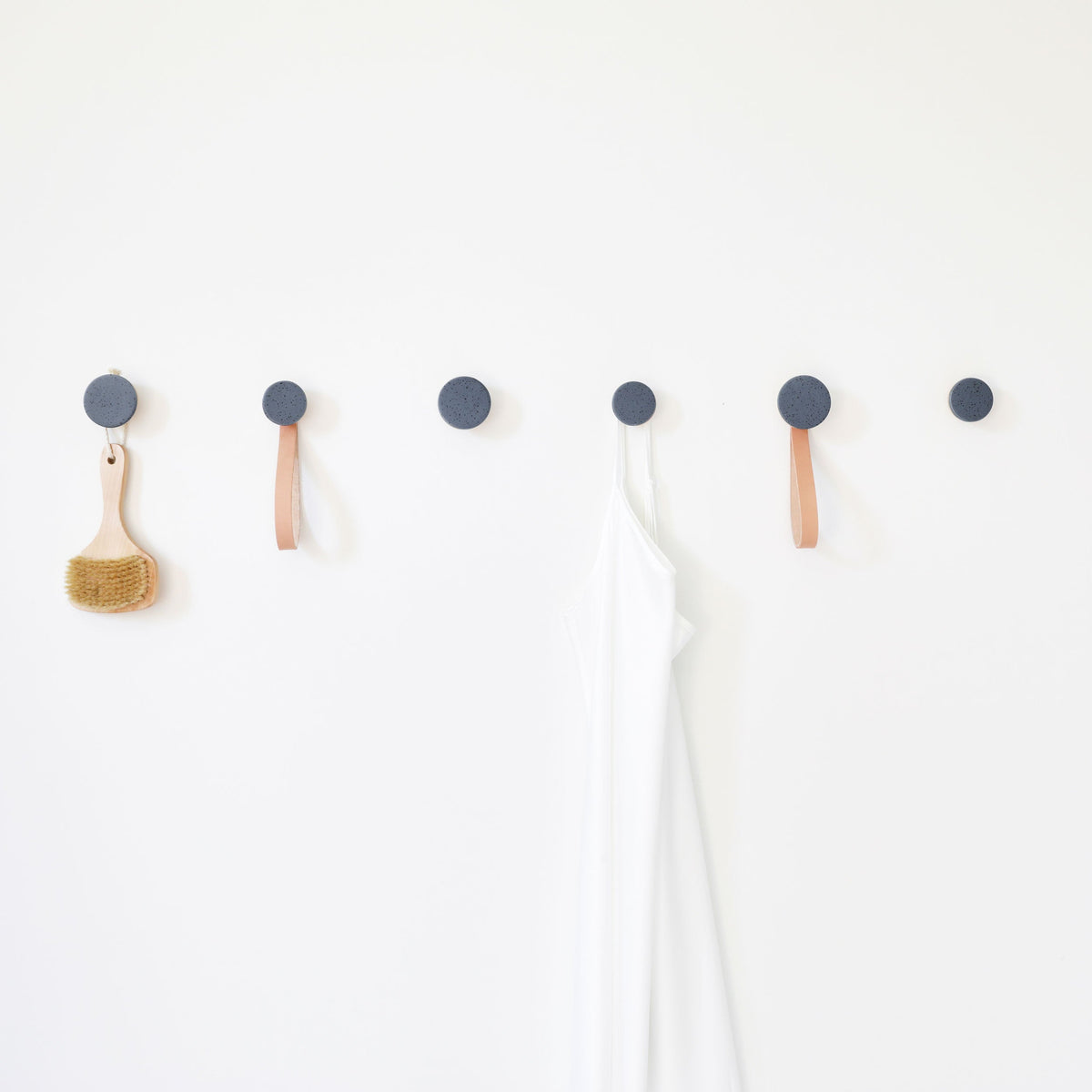 Round Beech Wood & Ceramic Wall Hook
